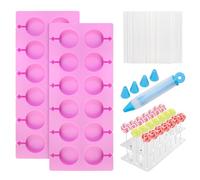 TPTGIAR Moule Gateau Silicone 2PCS Pop Cake Sucette Chocolat Stick Bâtonnets Réutilisables Vermicelles Patisserie Moule Magnum Cake Factory Infinity Glace Silicone Batonnet
