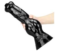 TPTOP 35×10cm XXXL Énorme Gode de Monstre, Gode de Chien pour Chien Grande Tasse de Tasserie Réaliste Jouets Masturbateurs Homme et Femme,Schwarz-37cm