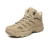 TPTOP Bottes Militaires Tactiques pour Hommes Combat Chaussures de Randonnée Durable Bottine de Combat pour Trekking/Chasse/Travail/Entraînement Militaire,Khaki-41EU
