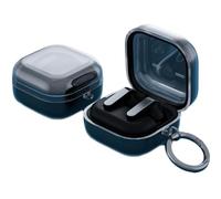 TPU Étui de Protection Transparent en avec Porte-clés, étui Transparent léger et résistant aux Chocs écouteurs sans Fil pour Samsung Galaxy Buds 4 / Galaxy Buds 4 Pro (Noir Transparent)