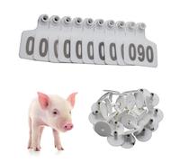 TPU Z Tags de grande taille 100 pièces tags d'oreille de bétail étiquette d'identification animale en plastique pour bovins, chèvre de mouton, cochon blanc 901-1000