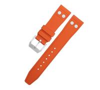 TPUOTI 20MM 21MM Nature Fluororubber FKM Caoutchouc Avec Rivet Bracelet Pour IWC Bracelet Big Pilot Mark Portugieser Soft Bracelet, 22MM, Acétate, Pas de gemme