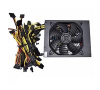 TPUOTI Alimentation mineur 1800 W 95 % d'efficacité AC 180-260 V ATX, source d'alimentation minière, prend en charge 8 cartes CPU