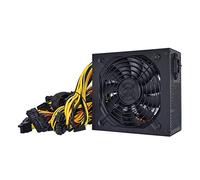 TPUOTI Alimentation minière 2400 W 8 GPU pour mineur ETH Bitcoin Ethereum avec ventilateur de contrôle automatique de la température, bloc d'alimentation, ligne de carte graphique audacieuse