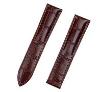 TPUOTI Bracelet de montre en cuir de vachette véritable grain de bambou pour montre Omega Seamaster Speedmaster 300 DeVille Watchband Logo, 22mm-Silver Buckle, Agate