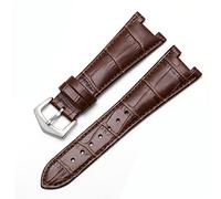 TPUOTI Bracelet de montre en cuir véritable pour Patek Philippe 5711 5712G Nautilus montres hommes et femmes Encoche spéciale 25 mm x 12 mm, 25-12mm, Agate