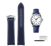TPUOTI Bracelet en cuir nylon haute densité pour Omega Seamaster 300 Super Master AT150 Cuir Aqua Terra pour homme 19 mm 20 mm, 19mm, Agate