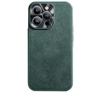 TPUOTI Housse de téléphone arrière, pour Apple iPhone 12 Pro Max 6,7 pouces, coque ultra fine en alcantara et TPU [protection de l'appareil photo améliorée] (couleur : vert)