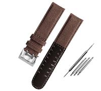 TPUOTI Le bracelet en cuir est adapté pour les montres Hamilton Khaki Field H68201993 H7060596. Pour bracelet Seiko avec boucle de 20 mm et 22 mm, 20mm, Agate