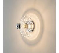 TPWEWRX Applique murale moderne nordique Appliques murales Art déco avec abat-jour en verre Salon Chambre à coucher Couloir Lampe murale Luminaires (Clear)