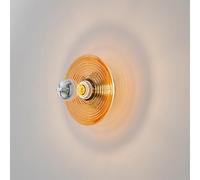 TPWEWRX Applique murale moderne nordique Appliques murales Art déco avec abat-jour en verre Salon Chambre à coucher Couloir Lampe murale Luminaires (Orange)