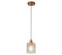 TPWEWRX Luminaires suspendus modernes nordiques Tête de lampe en laiton Lampe pendante de plafond Chambre à coucher Suspension simple Luminaire Art Déco Luminaire suspendu pour cuisine Salon (E)