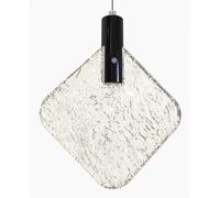 TPWEWRX Suspension moderne nordique Suspension en verre cristal à motif ondulé pour salon chambre cuisine restaurant café (B)