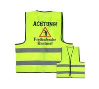 TPZORJX 1 pièce Cadeau de départ à la retraite pour hommes - ATTENTION ! Retraité libre - Gilet pour plaisanteries à la retraite - Cadeaux amusants pour Fête de Retirement