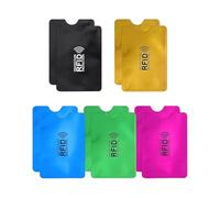 TPZORJX 10PCS étuis pour cartes de blocage RFID, étuis pour cartes de crédit 5 couleurs, support de protection de carte, prévention du vol d'identité pour femmes et hommes