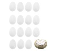 TPZORJX 15 Unidades Huevos de Paloma Falsos,Huevo de Paloma Falso de plástico, simulación de Huevo Falso sólido,Suministros de cría para pájaros,Herramienta agrícola Aves de Corral