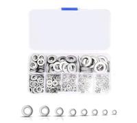 TPZORJX 180Pcs Rondelles Plates inoxydable, Rondelles Acier Inoxydabl 304 pour L'étanchéité Vis Bagues D'étanchéité,8 Tailles Rondelle inox pour vis et boulons(M2 M2.5 M3 M4 M5 M6 M8 M10)