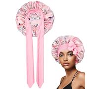 TPZORJX 1PCS Bonnet Satin Cheveux Nuit Reglable,Bonnet Satin Cheveux Nuit pour Femme,Bonnet double face en satin de soie pour Dormir,Bonnet en Chapeau Sommeil Élastique Réutilisable Capuchon