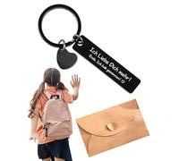 TPZORJX 1Pcs Couple Porte Clef avec enveloppe,Cadeau de Saint Valentin Cadeau d'anniversaire pour votre personne préférée - Je t'aime plus