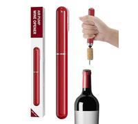 TPZORJX 1PCS Ouvre-vin à pression d'air 2-en-1 avec coupe-papier Ouvre-bouteille de vin Ouvre-bouteille à pompe à air facile à ouvrir Tire-bouchon de voyage portable Tire-bouchon à vin main,rouge