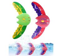 TPZORJX 2 PCS Glider sous-Marin, Jouets de Piscine, Jouets de plongée, Jouets de Piscine, il Suffit d'appuyer sur celui-ci sous la Surface l'eau et il se déplace comme Un Petit Poisson, Rouge et Vert
