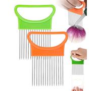 TPZORJX 2pcs coupe oignon manuel,coupe legumes multifonctions,Porte Tranche Oignons, Coupe-Citron, Coupe-Légumes, Alimentaire Tranche Assistant,decoupe legumes,coupe tomates en tranches
