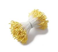 TPZORJX 400pcs Noyau De Fleur Fait à La Main Simulation, cure-pipes avec deux têtes de perles de 2 mm, Pour le bricolage, Bouquet de fleurs, Nettoyeur de pipes, Accessoires pour projet d'artisanat DIY