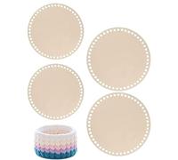 TPZORJX 4PCS Panier au Crochet Base en Bois pour Panier Fond de Panier en Bois Naturel Base en Bois pour Panier Au Crochet pour Bricolage Panier Tissage,le tressage,les travaux manuels,15cm/20cm