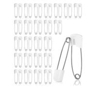 TPZORJX 50 Pcs Baby Sicherheitsnadeln 40mm, Bébé Épingles à Couches Tissu Plastique pour les Couches en Tissu épingles de Sûreté Maintiennent le Chiffon de Verrouillage
