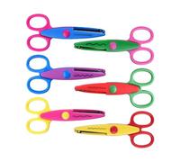 TPZORJX 6 pcs Ciseaux pour enfants, Ensemble de 6 Ciseaux Pour Enfants, Ciseaux Dentelés Pour Enfants, Ciseaux de Coupe en Zigzag, Ciseaux pour cours d'artisanat