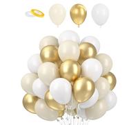 TPZORJX Ballons Anniversaire Beige et Or Abricot 60pcs 30cm Ballons Nude Ballons Beige Métallique Latex Ballons de Baudruche pour Décorations de Anniversaire Baby Shower Mariage de Fête