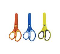 TPZORJX Ciseaux de sécurité pour enfants, 3 pièces Ciseaux de pour enfants Ciseaux à papier Ciseaux d'artisanat Lames arrondies Ciseaux d'école Petit ensemble de ciseaux 14,6 cm, Orange, bleu, jaune