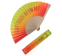 TPZORJX eventail,eventail geant,Grand éventail Pliable “I’m Hot”. Éventail Original avec Grand Message Éventail Pliable en Bambou,hand held fan,éventail tissu,éventail pliant