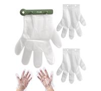 TPZORJX Gants jetables,200 pcs gants en plastique jetables et créatifs,à porter d'une seule main,gants en plastique épais,gants de cuisine,gants de préparation des aliments jetables,taille unique