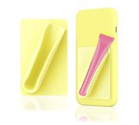 TPZORJX lip gloss phone case，Coque adhésive en silicone pour téléphone portable, compatible avec iPhone, Samsung et autres smartphones Android，Général (jaune)