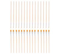 TPZORJX Lot de 30 pinceaux à peinture - Pinceaux plats et ronds pointus, 15 pinceaux ronds et 15 pinceaux plats, pinceaux en nylon pour peinture acrylique, huile, aquarelle
