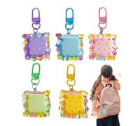 TPZORJX Lot de 5 porte-clés photo- image trousseau de clés, porte-clés personnalisé avec pendentif,cadre photo transparent, porte-clés en acrylique,pour Famille,Des couples, DIY Souvenir(Multicolore)
