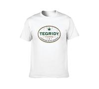 TqaSerHqs Tegridy Farms Funny Birthday Vintage Gift T-Shirt White L