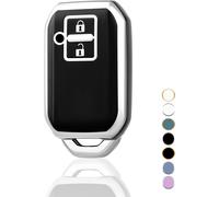 Tqcp-Coque Clé Etui Cles Boitier Clé De Voiture Pour Suzuki Swift V Waggon R Monopoly Maruti Dzire Ignis Swift Embona Xl7 Sport Étui Clés Voiture Clé À Télécommande, Noir Argent