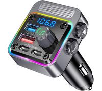 TQCP-Gizmovine Bluetooth Voiture,Transmetteur FM Bluetooth,Charge Rapide PD 36W QC3.0 18W,Allume Cigare avec La Musique, Téléphone Main Libre,Basses,Adaptateur Radio pour Autoradio, Lecteur MP3 Audio