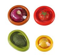 TQEBWUS 4 Pièces Avocat Boîte De Conservation, Boîtes De Conservation En Silicone Anti-chocs, Récipients De Stockage De Légumes Pour Réfrigérateur, Boîte De Rangement En Silicone Pour Fruits
