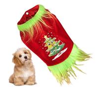 TQEBWUS Body pour Chien, vêtements de Noël pour Chien | Costume drôle de Cache-Couche pour Chien de Compagnie - Vêtements de Cosplay de Noël pour Chien Rouge et Vert, T-Shirt imprimé pour Animal de