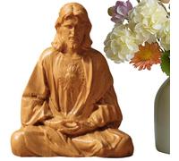 TQEBWUS Figurine de Jésus - Statue Sacrée de Méditation, 15 cm, Décoration de Maison et d'Église