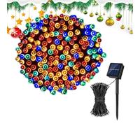 TQEBWUS Guirlande lumineuse solaire d'extérieur | Éclairage lumineux avec 8 modes | Guirlande lumineuse décorative de Noël | Pour jardin, terrasse, porche, porte, cour, fête intérieure, vacances