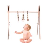 TQEBWUS Jouet de gymnastique pliable - Cadre en bois de pin respectueux de l'environnement | Jouets de développement précoce pour chambre de bébé, chambre de nouveau-né, salon, centre d'éducation de