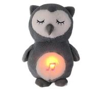 TQEBWUS Jouet en Peluche électrique, Jouets en Peluche respiratoires - Musicale en Peluche Hibou électrique - Poupées endormies Respirantes avec Musique Douce et lumières pour Chambre d'enfant,