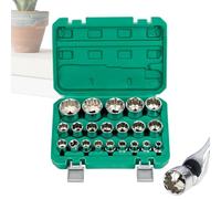 TQEBWUS Kit De Douilles Pour La Réparation Automobile,8-32 mm au Poli Miroir - Jeu De Douilles 12 Points Pour La Réparation Automobile | pour Professionnels, Techniciens, Mécaniciens et