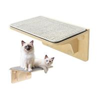 TQEBWUS Lieu pour Chat - Siège pour Chat avec Ventouse en Bois pour Chatons - Siège avec Montage pour Chats - pour la Maison, l'appartement, Le Salon, la Chambre à Coucher, Le Penthouse et Le