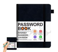 TQEBWUS Livre de conservation des mots de passe, journal de mots de passe,Gestionnaire de mots de passe avec onglets alphabétiques pour les sites Web | Carnet d'adresses de poche pour les contacts