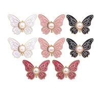 TQEBWUS Lot de 8 fermetures à boutons pour jeans larges en forme de papillon - Accessoires de vêtements pour femmes, filles, mères, sœurs